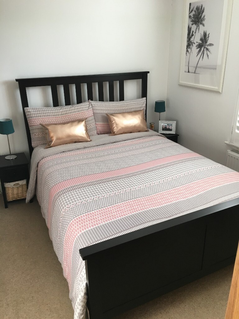 IKEA HEMNES Bed Frame black/brown in Greenwich, London Gumtree