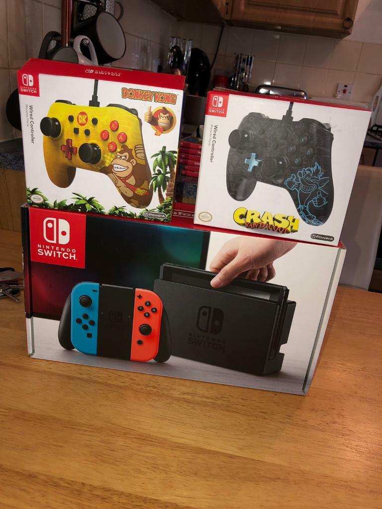 Nintendo switch console and 2 extra controllers in Derby, Derbyshire Gumtree