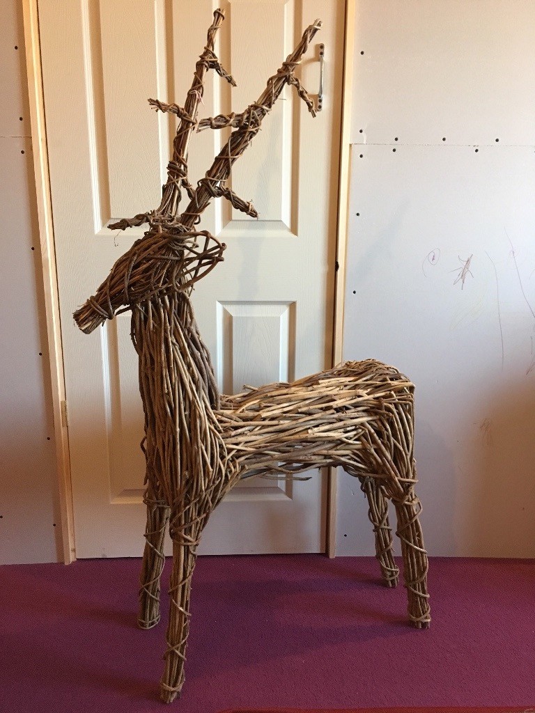 Large (54 inches tall) willow/ wicker/ rattan reindeer in Brackley, Northamptonshire Gumtree