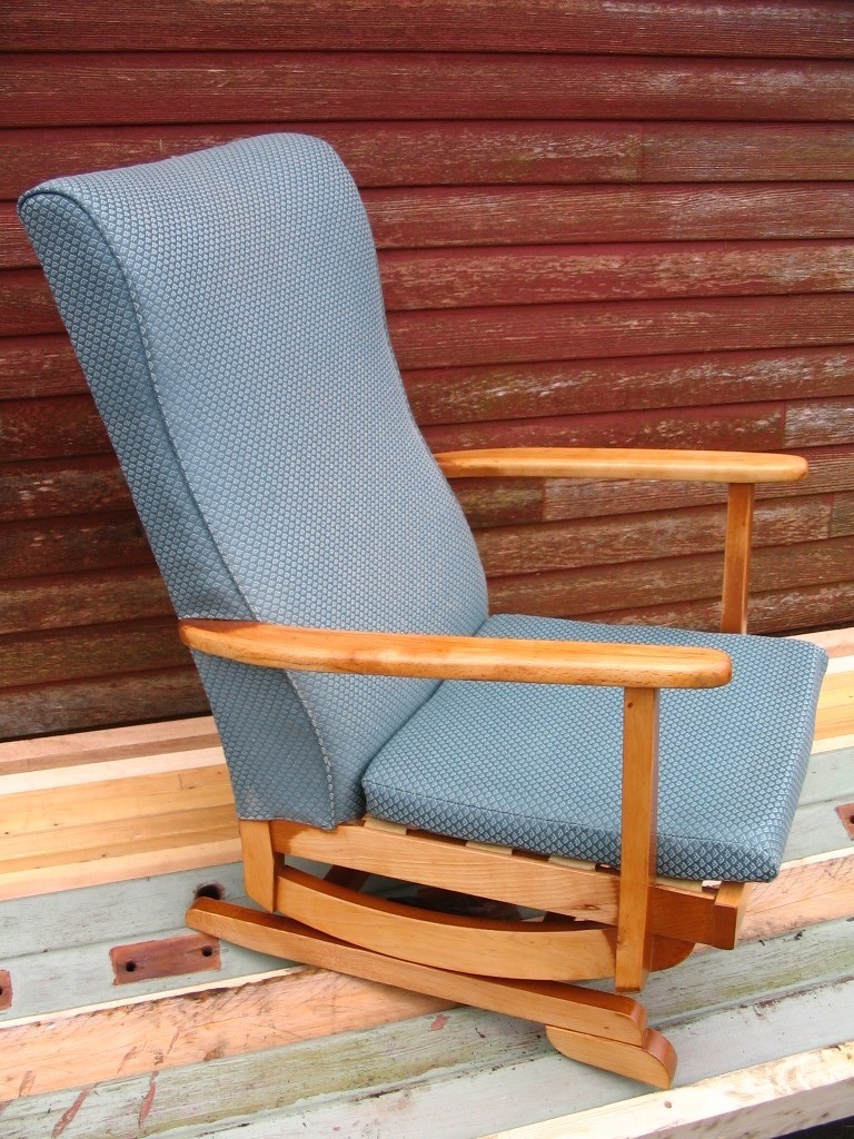 Platform rocking armchair spring rocker chair nursing chair midcentury
