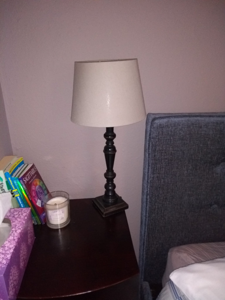 Black LAURA ASHLEY wooden lamps with grey shade in Southside, Glasgow