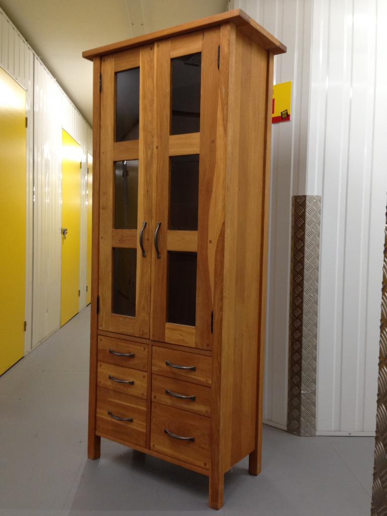 Laura Ashley Milton oiled oak Display unit armoire larder chest