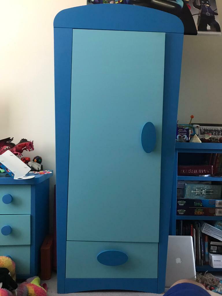Ikea Mammut Children S Blue Wardrobe In Rhiwbina Cardiff