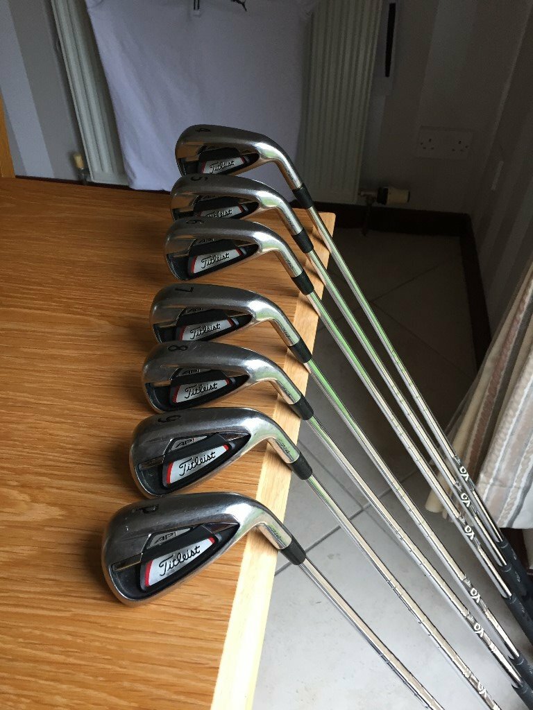 Titleist AP1 714 irons 4PW used Regular Shafts Standard Length in
