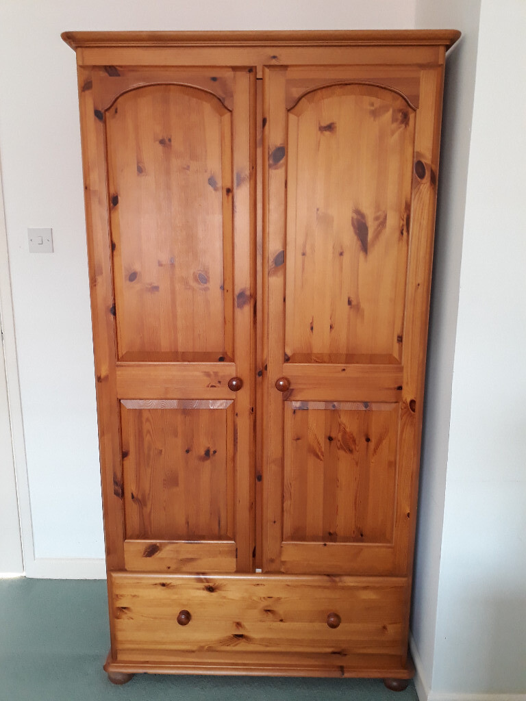 Solid Pine Wardrobe 2 doors, 1 drawer in Alresford, Hampshire Gumtree