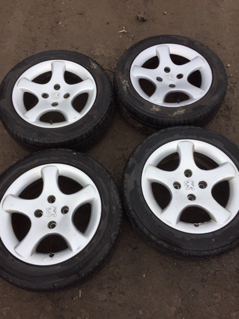 Genuine Peugeot GTI CYCLONE SPEED LINE 306 206 106 Set of 4 alloy