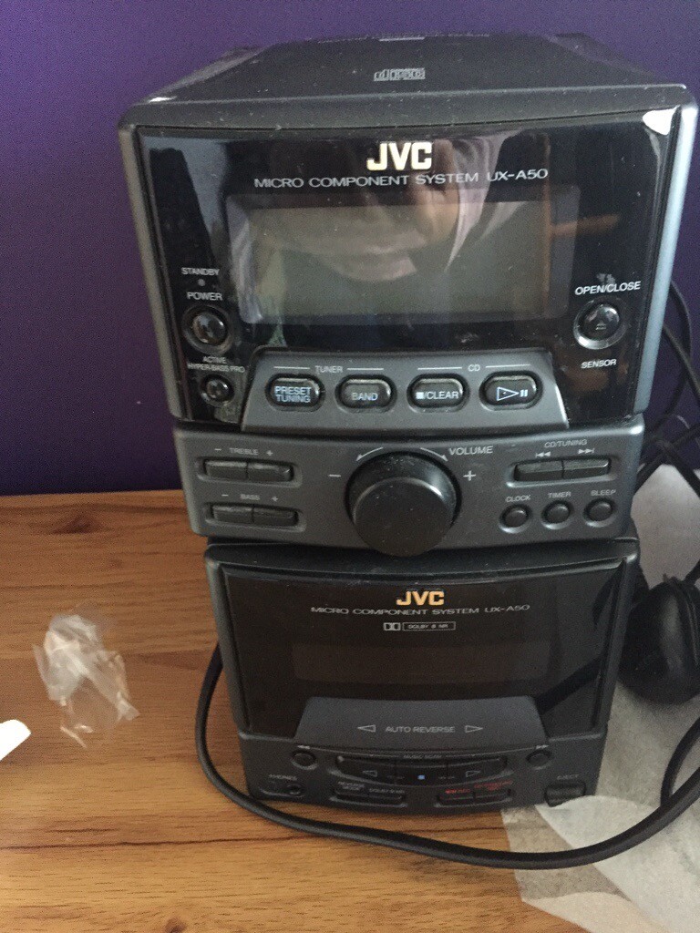 JVC audio system CD & Cassette Player with speakers in Newton Mearns