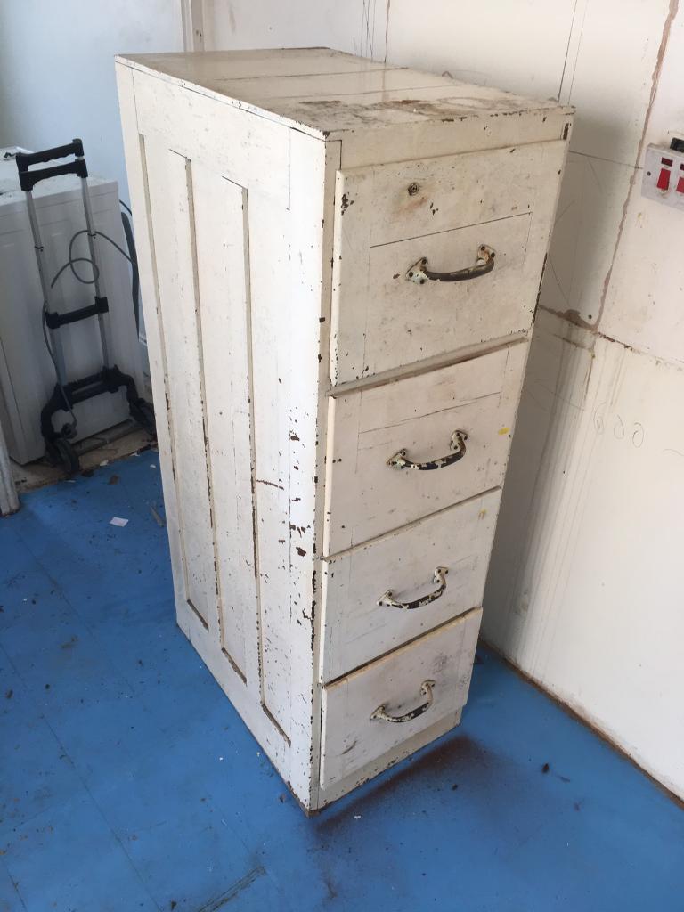 Antique Solid Oak Filing For Restoration In Woodbridge Suffolk