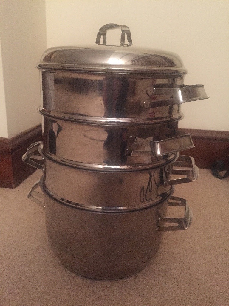 Hackman 3 x Tier Stainless Steel Steamer Stock pot pan in Hamble
