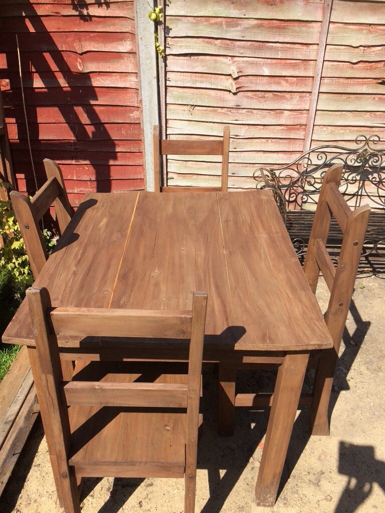 Wooden Garden Table and Chairs | in Gorleston, Norfolk 