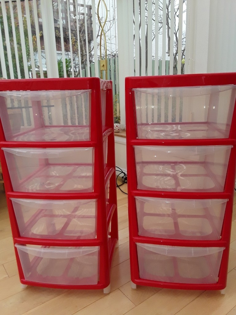 Plastic 4 Drawer Storage Units 2 In Alloa Clackmannanshire