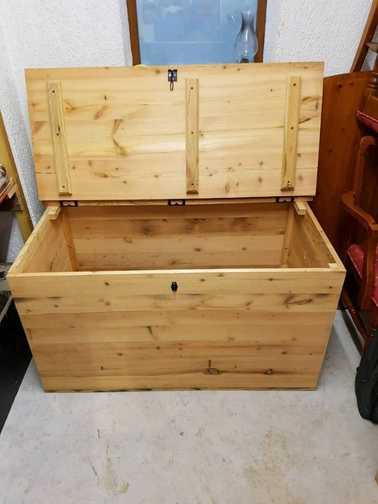 Wood Ottoman storage box in Okehampton, Devon Gumtree