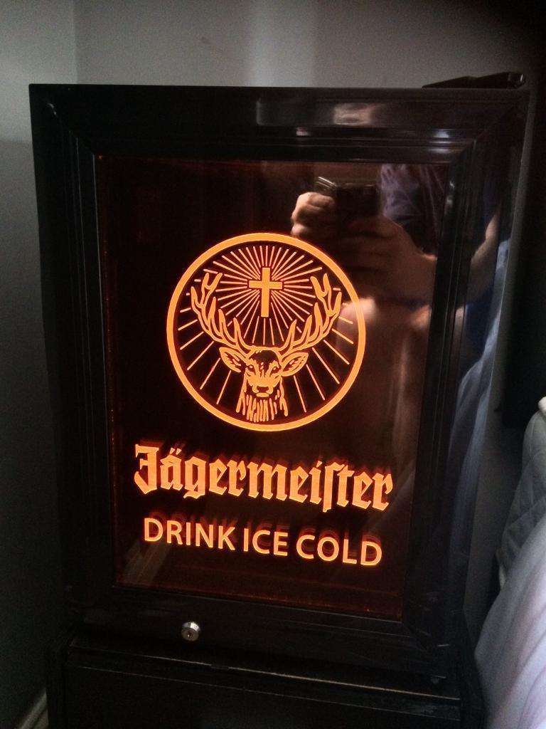 Jagermeister / jäger counter top mini fridge cooler bar / man cave
