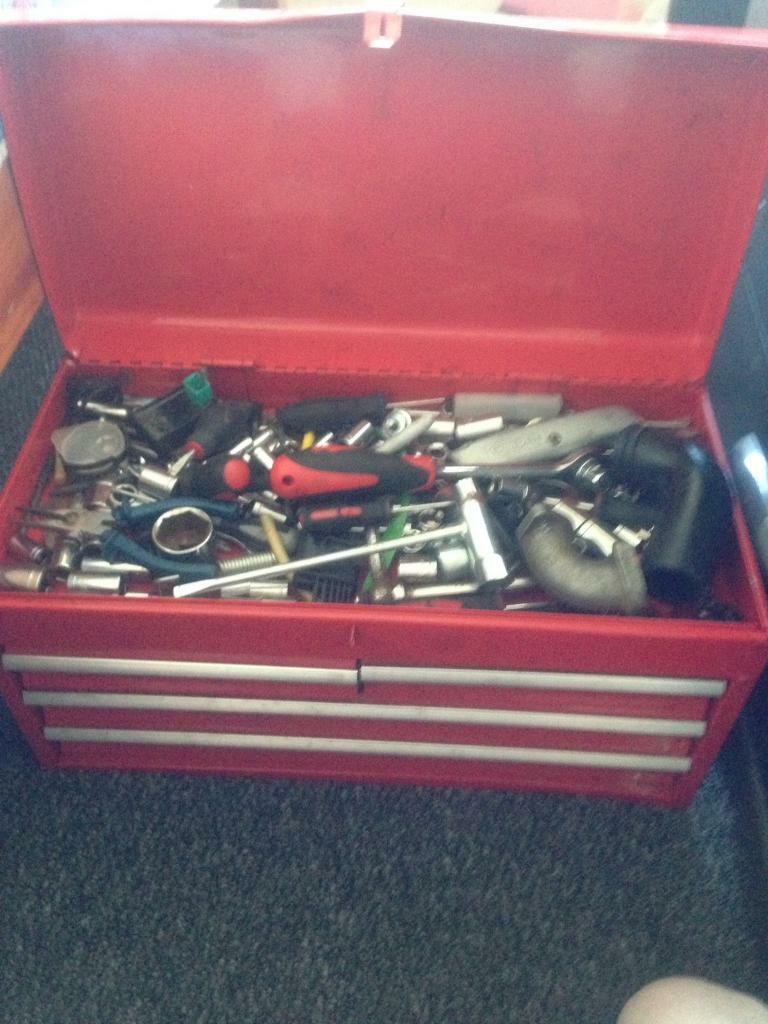 Halfords tool box with variety of tools in Aberdeen Gumtree