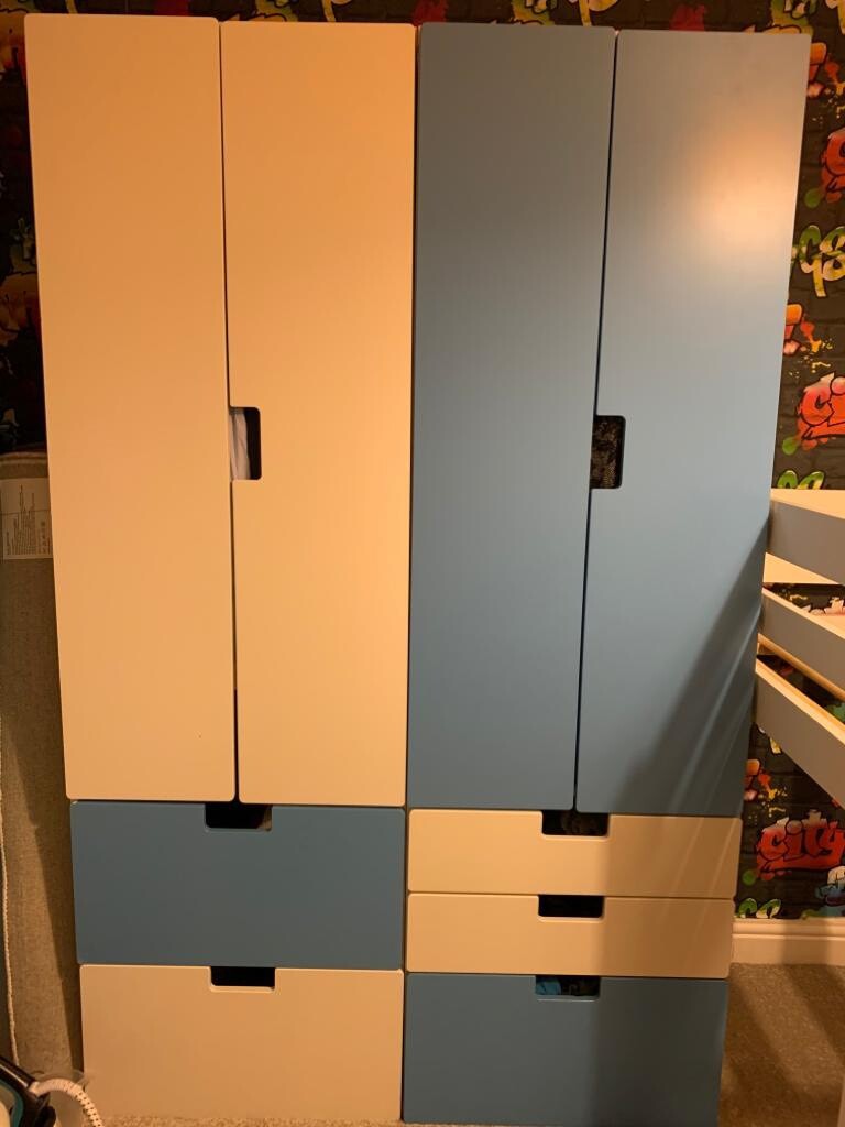 Two IKEA Stuva wardrobes and one small Stuva wardrobe excellent