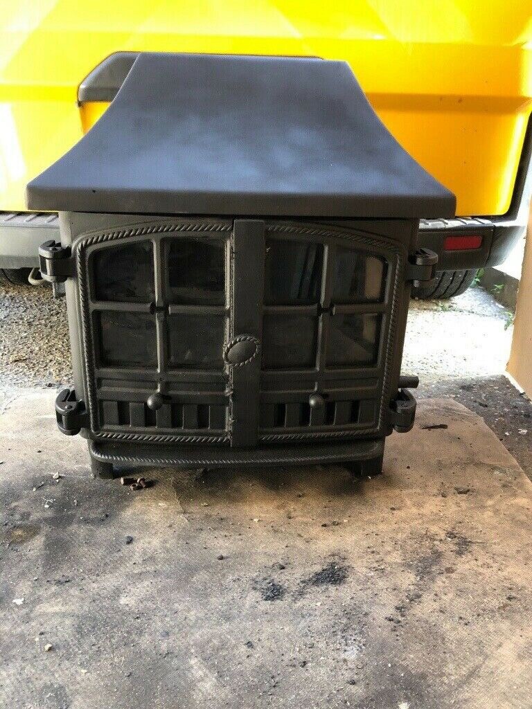 Used wood burning stove multi fuel stove Hunter Herald 8 in