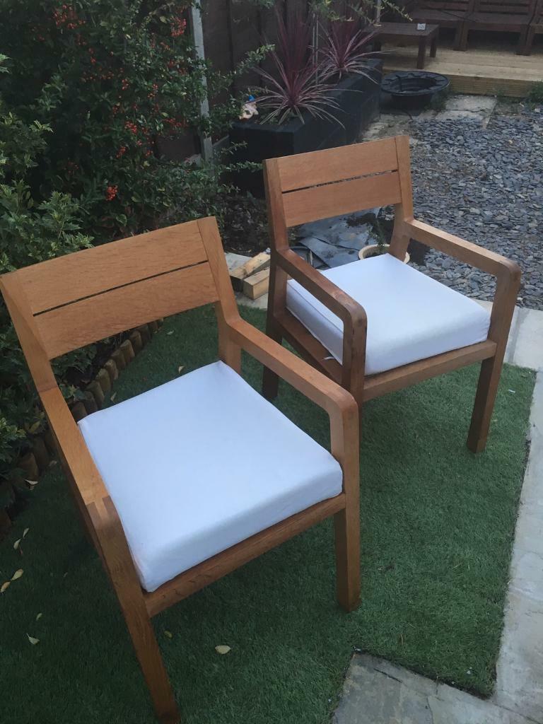 Habitat solid oak radius chairs in Waterlooville, Hampshire Gumtree