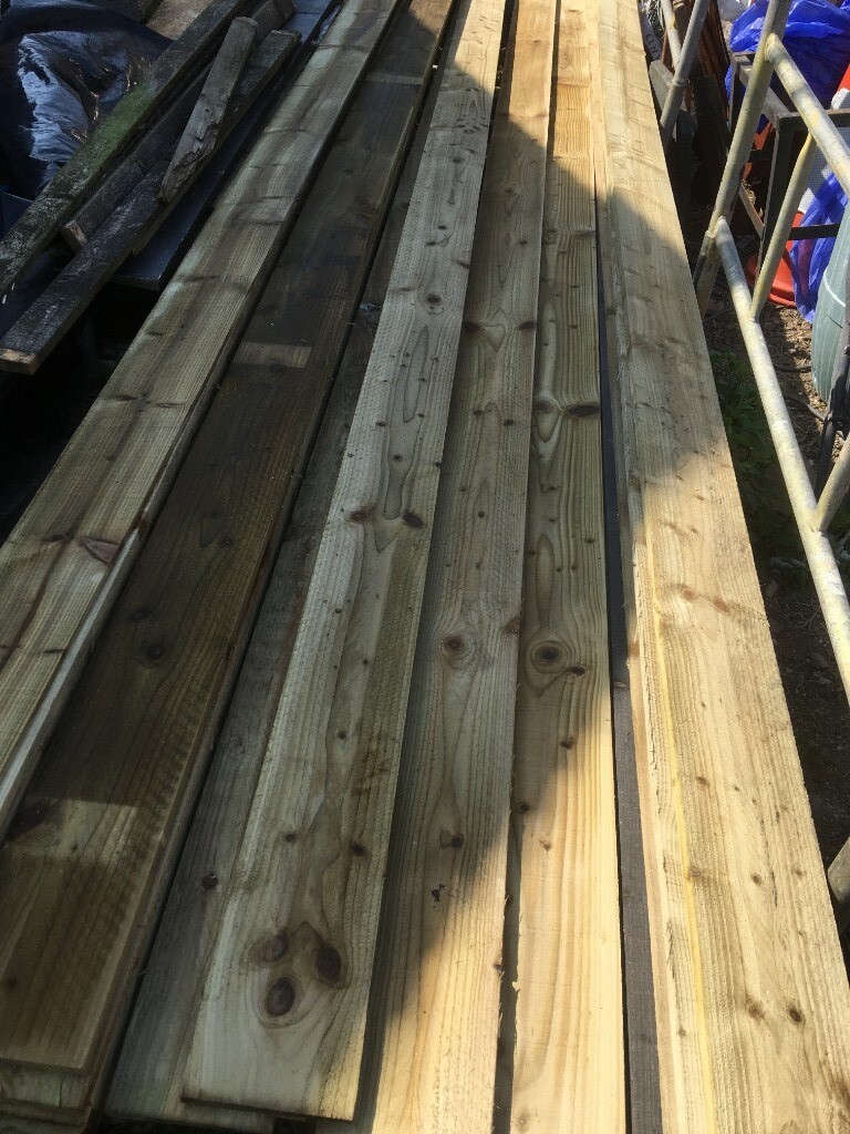 4.8 Metre Lengths of 32mm x 175mm New Treated Feather Edge Boards Cladding in Rochford, Essex