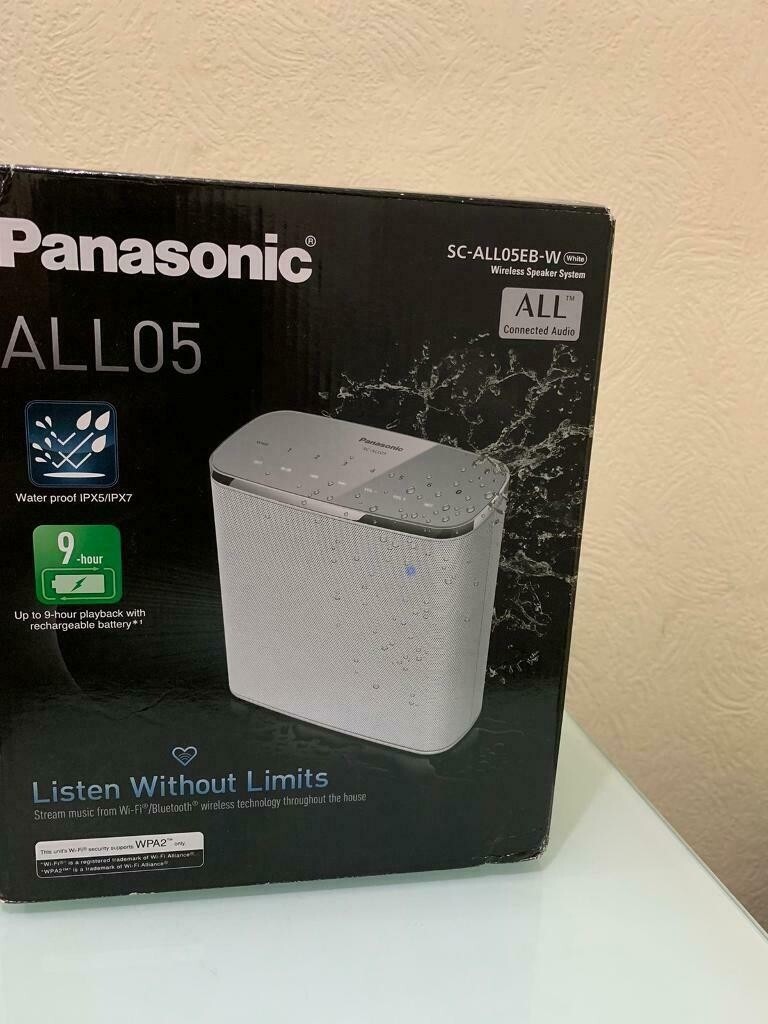 BOXED PANASONIC SC-ALL05 WIRELESS(BLUETOOTH+WIFI) WATERPROOF SPEAKER