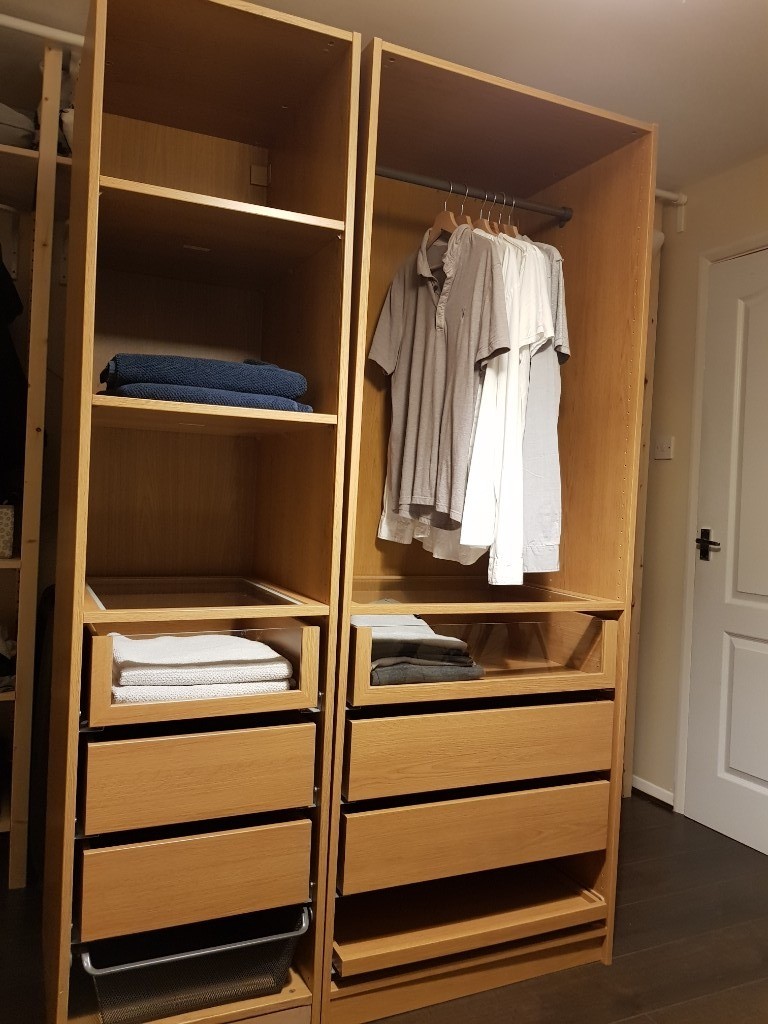 Pax Ikea Wardrobe 2 Pieces Good Condition In Grays Essex