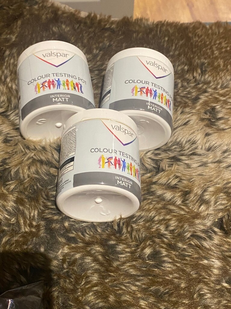 VALSPAR B&Q 3 x full 236ml White varient paint sample pots in Kilburn