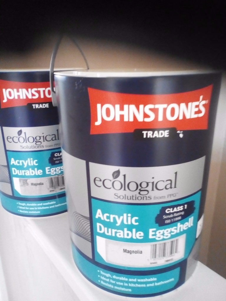 Johnstone's acrylic durable eggshell magnolia in Hull, East Yorkshire