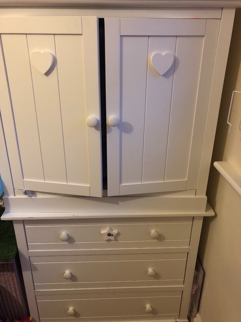 Next White Cabin Bed Drawers And Wardrobe With Desk In Bolton