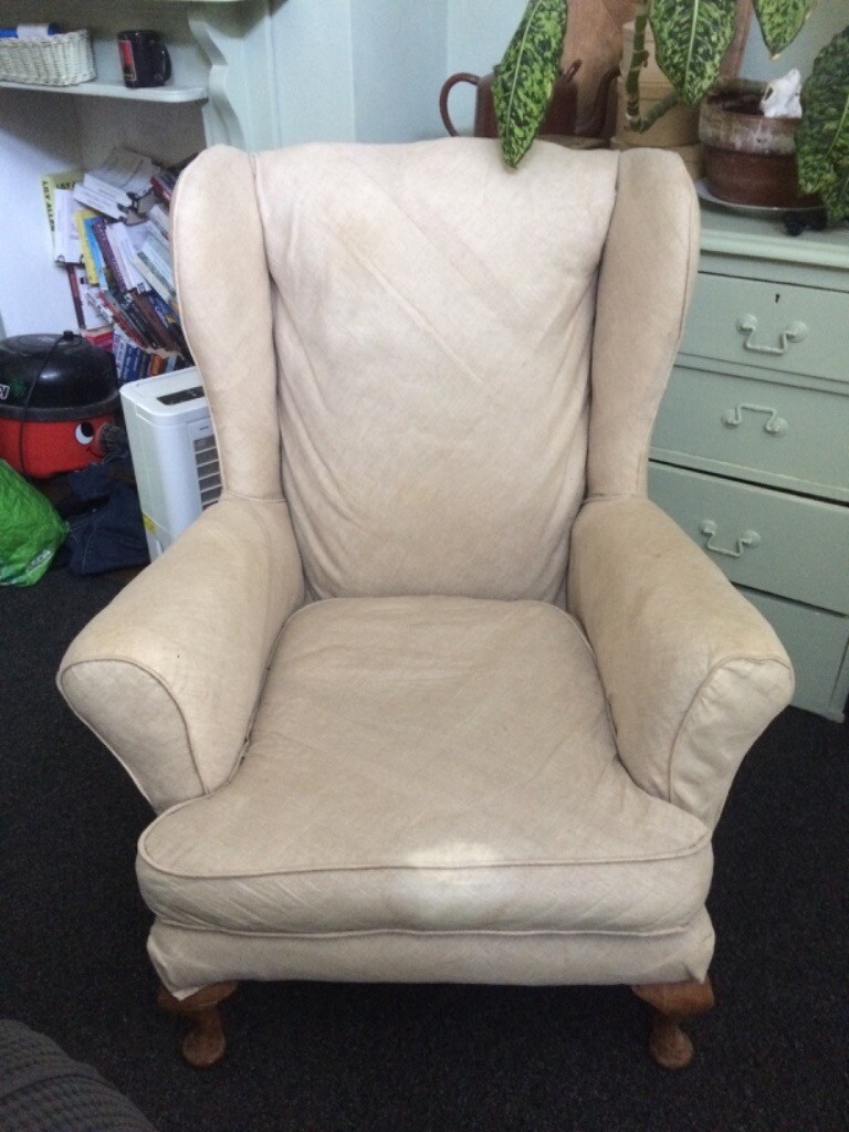 Vintage linen covered armchair in Brighton, East Sussex Gumtree