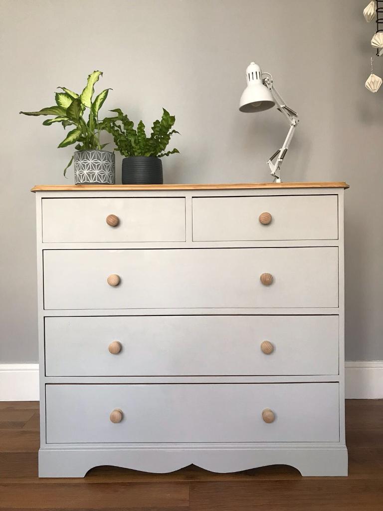 Solid pine refurbished farmhouse chest of drawers in Portsmouth, Hampshire Gumtree
