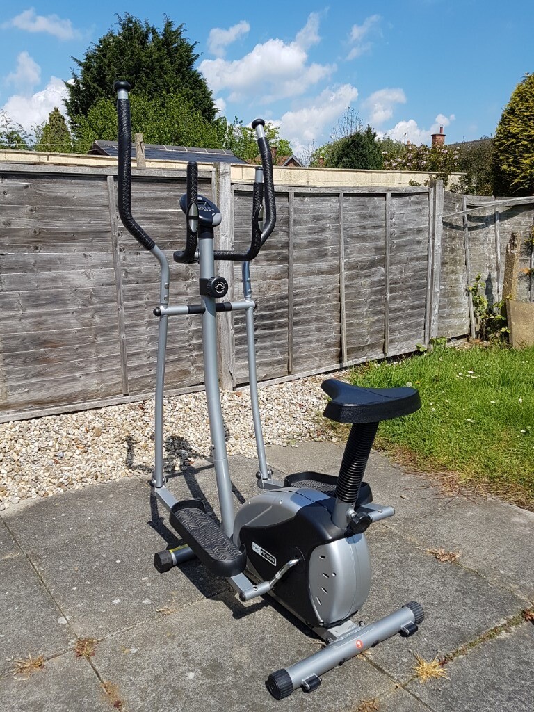 pro fitness 2 in 1 cross trainer and exercise bike