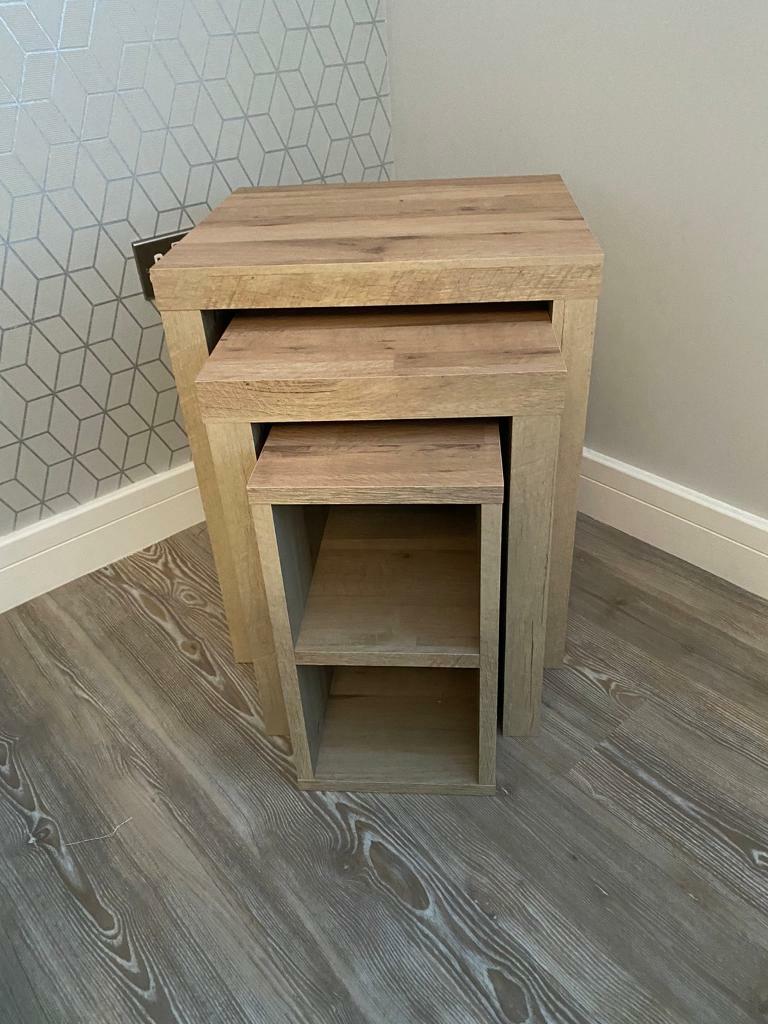Nest of tables side table Next Bronx light oak effect in Newton