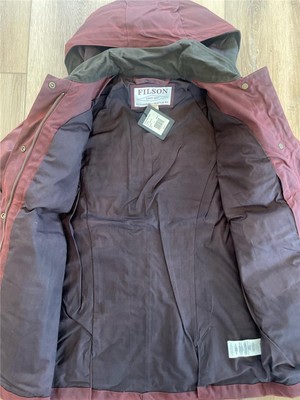 Pre-owned Filson Mooncroft Waxed Cotton Canvas Jacket Burgundy Red Women's Small S Coat