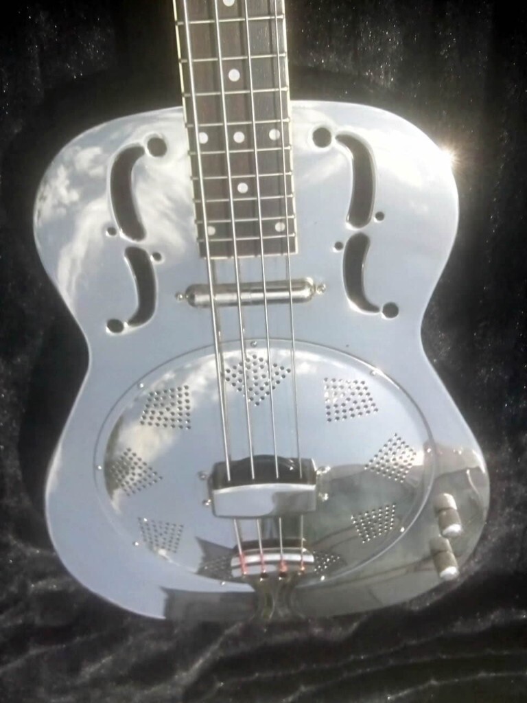 Ozark 3516 Resonator Bass Guitar Lipstick Electric Electro acoustic