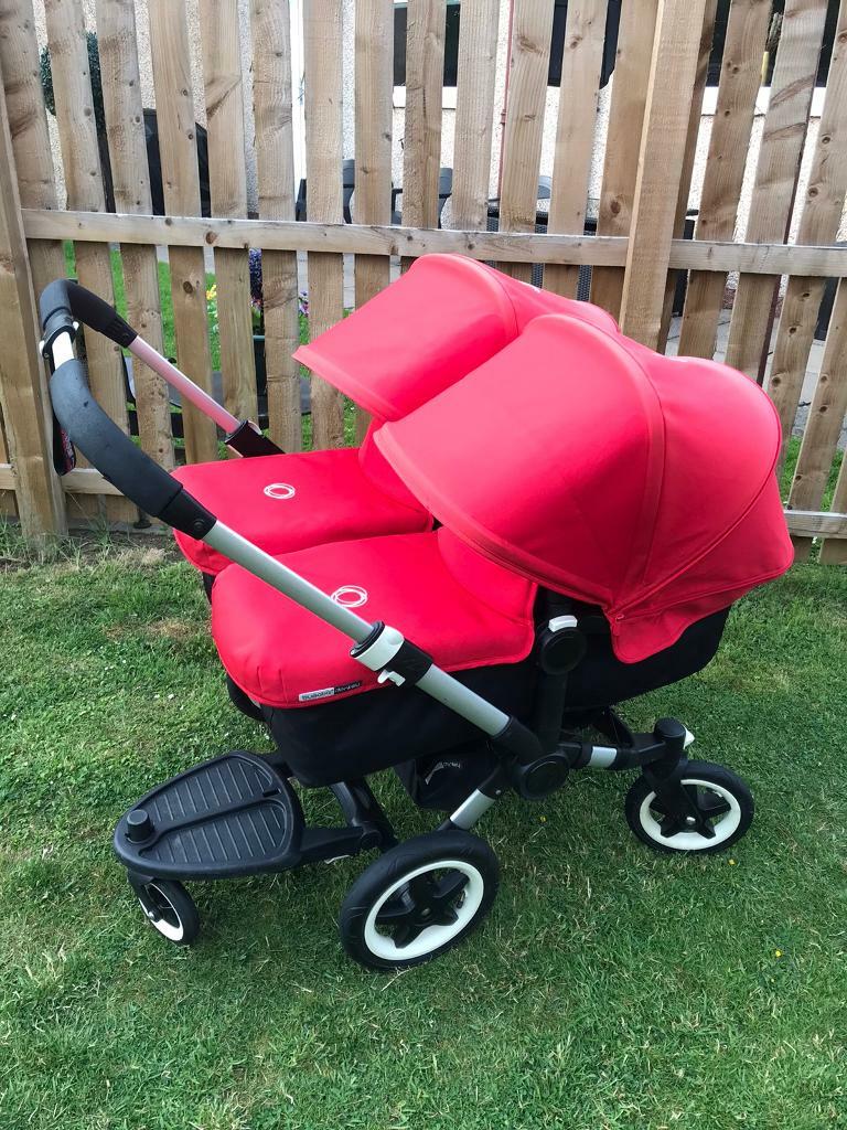 Bugaboo Donkey duo twin buggy/pram (red) in East End, Glasgow Gumtree