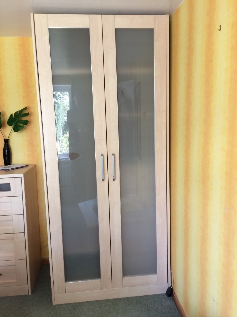 Tall Wardrobe Cupboard With Hanging Space And Drawers In Poole