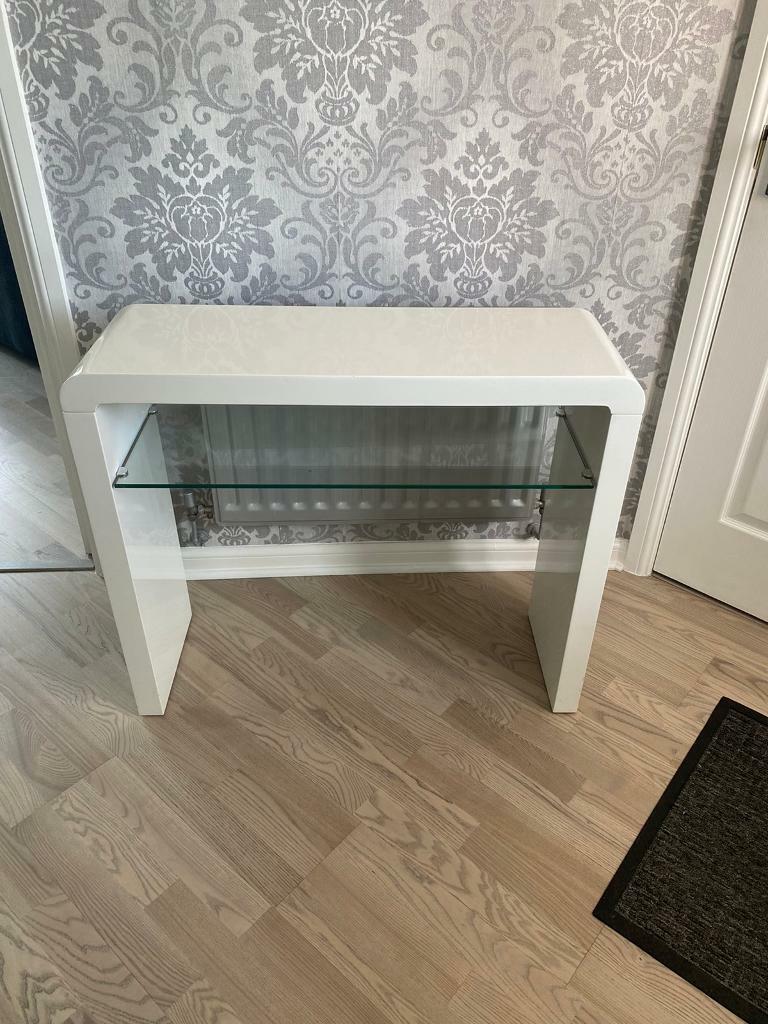 White high gloss console table in Newton Mearns, Glasgow Gumtree