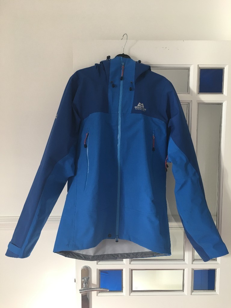 Mountain Equipment Rupal Waterproof Jacket in Large (Light Ocean/Dark Ocean) in Ashtonunder