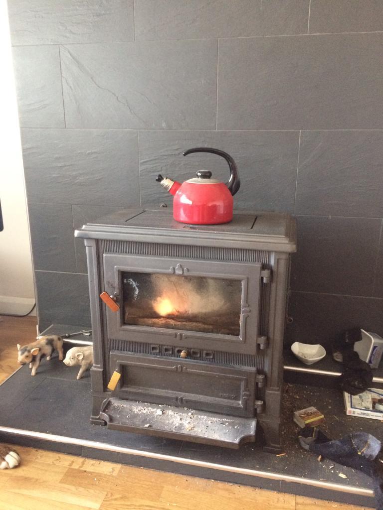 Log burner Wood burning stove 9 kw Helex. Side loading 24 hour heating. in Leven, Fife Gumtree
