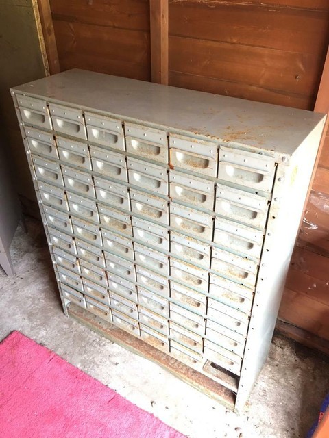 Vintage Metal Drawer Cabinet Large Dividers Rustic Garage