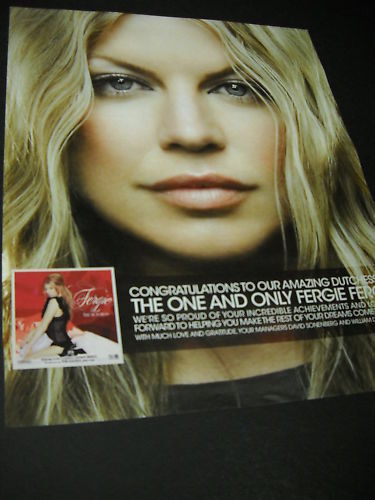FERGIE The One And Only FERGIE FERG Promo Poster Ad