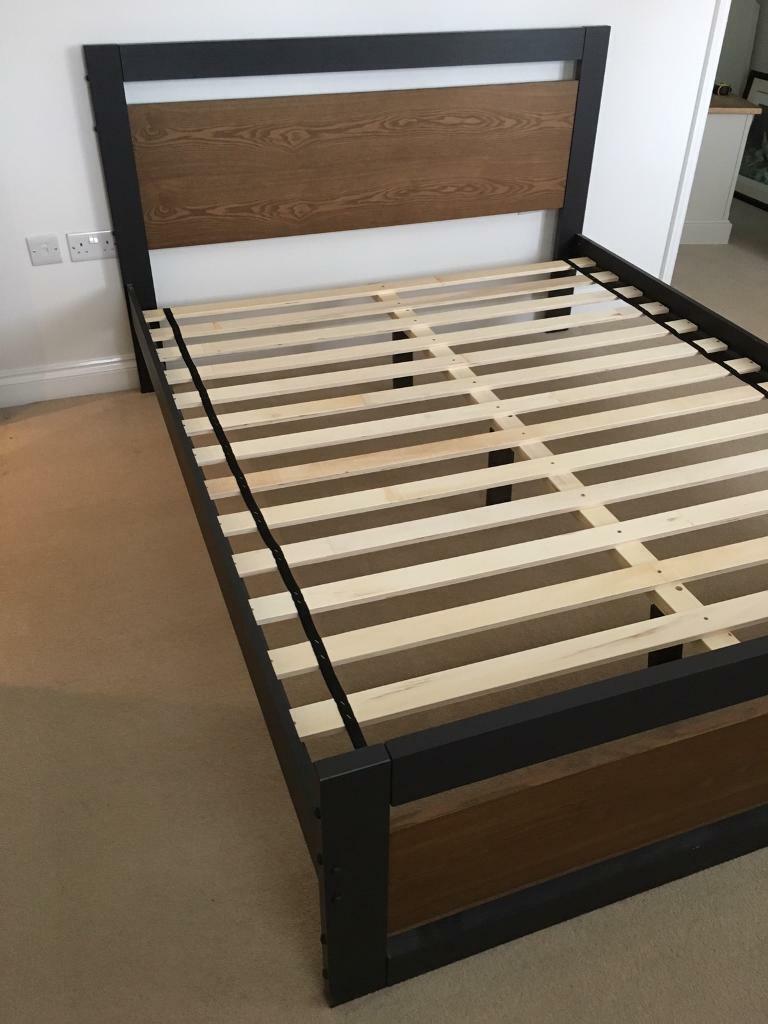 Wooden Slatted King Size Bed Frame in Towcester, Northamptonshire