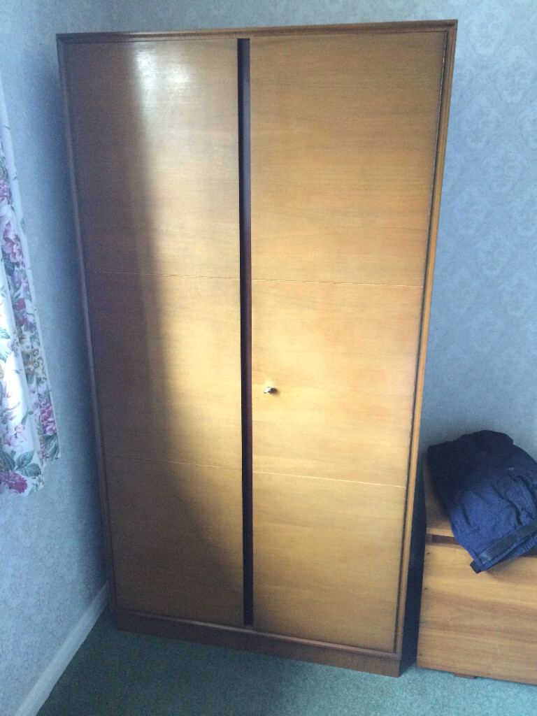 Meredew Bedroom Set dressing table, bedside and wardrobe (1960) in Frimley, Surrey