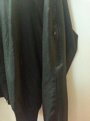 Nike Kid's Black Front Zip Thin Jacket w Zip Pockets - Sz M