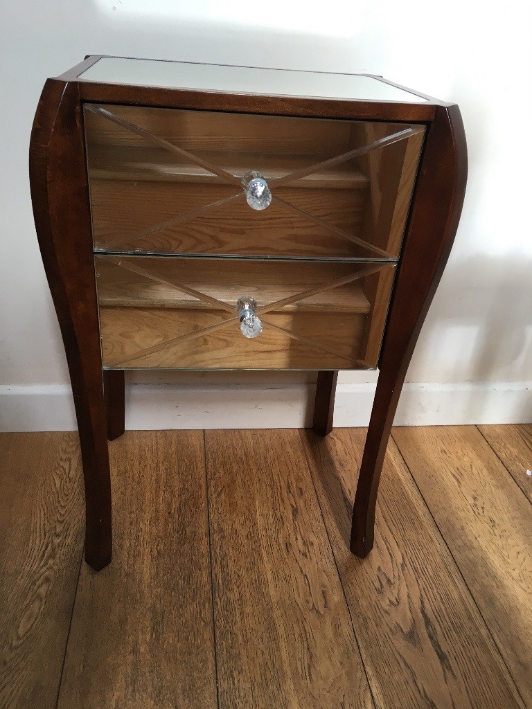 Laura Ashley Charlston Mirrored 2 Drawer Side Table in Brixham, Devon