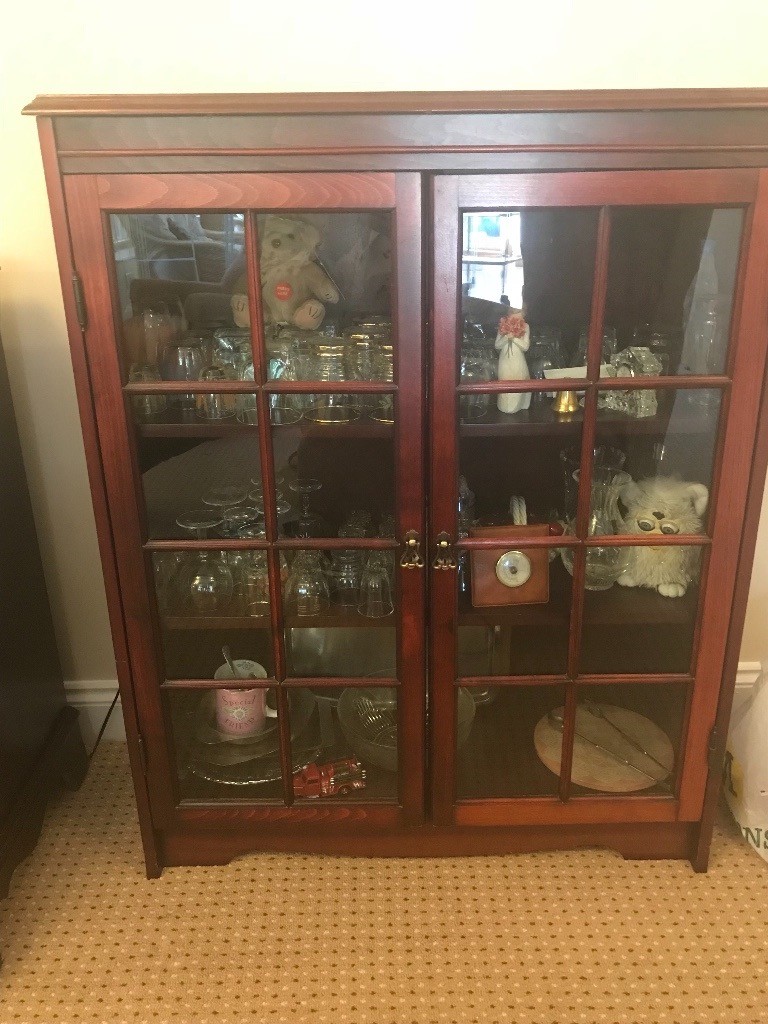 Dark wood display in Dewsbury, West Yorkshire Gumtree