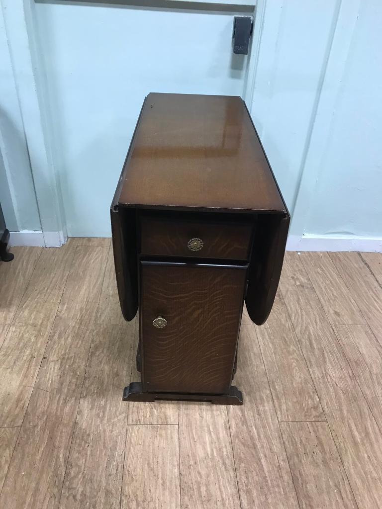 Vintage Oak Drop Leaf Table With Storage In Kirkintilloch Glasgow