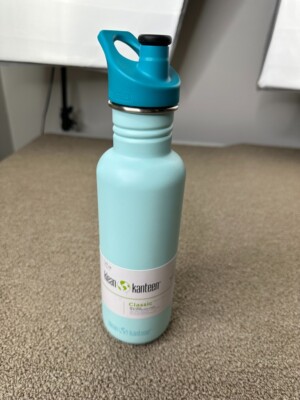 Klean Kanteen Classic 27oz (w/Sport Cap) Light Blue Tint Color NEW