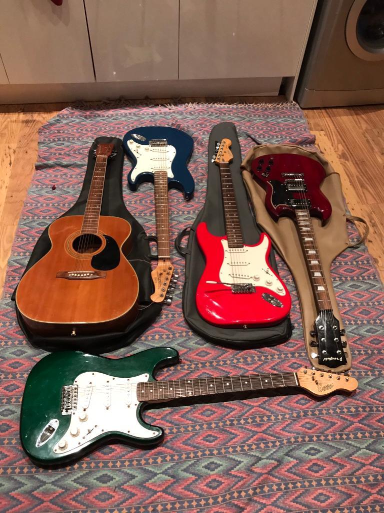 Guitars job lot deluxe bundle electric guitar acoustic guitar in