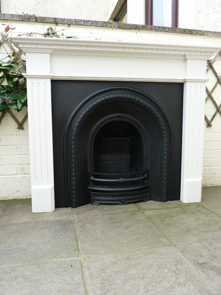 CAST IRON FIREPLACE & SURROUND in