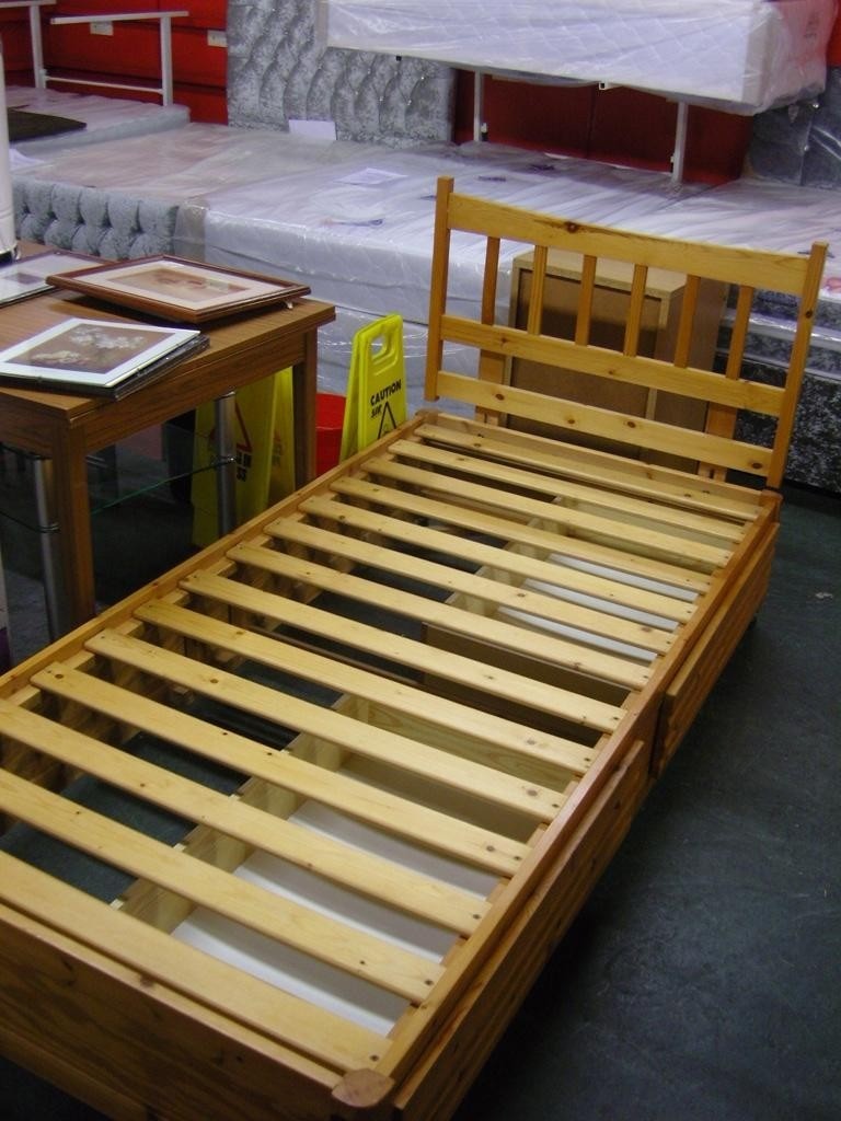 Solid Pine Single Divan Bed Base With 2 Drawer Storage Great